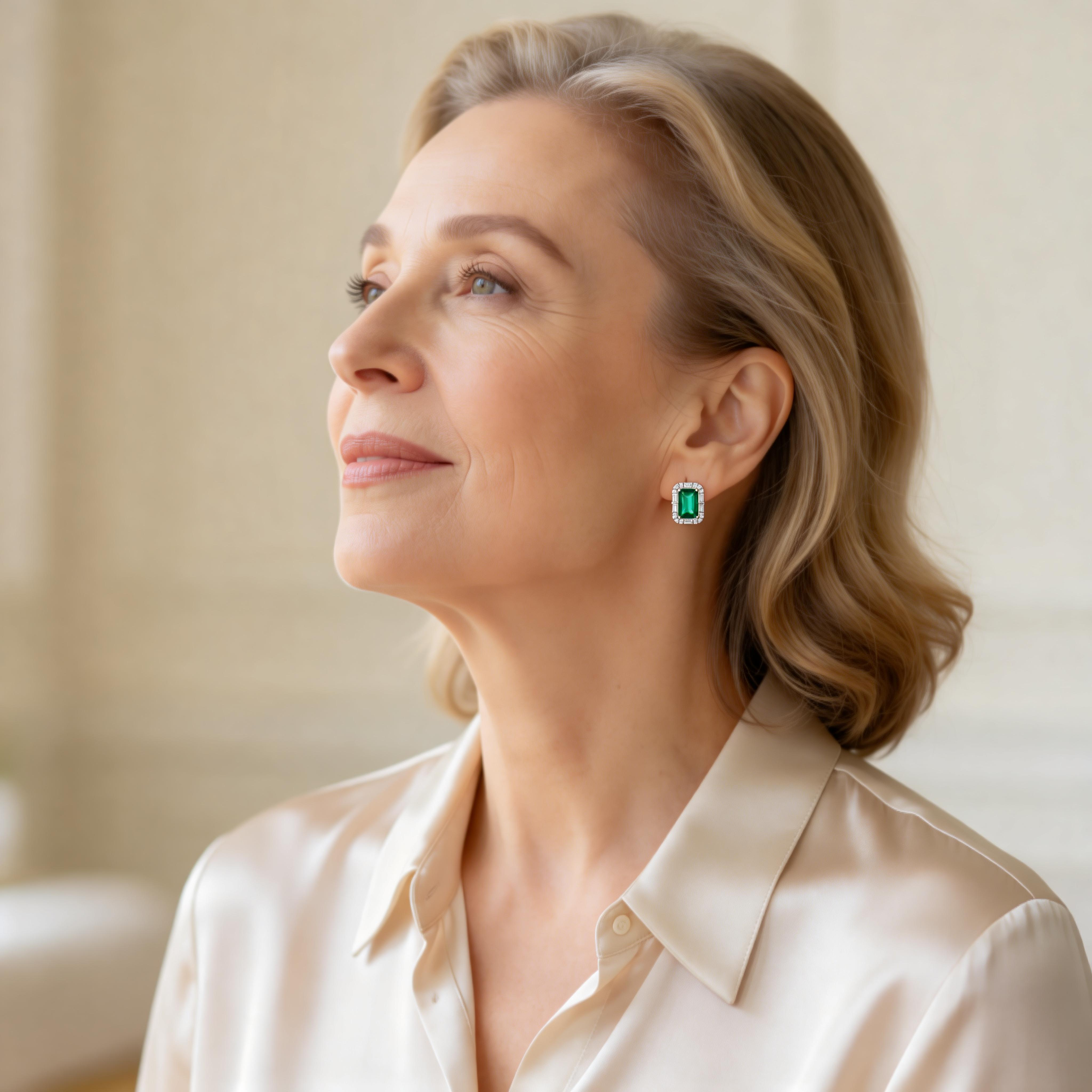 große Smaragdohrstecker