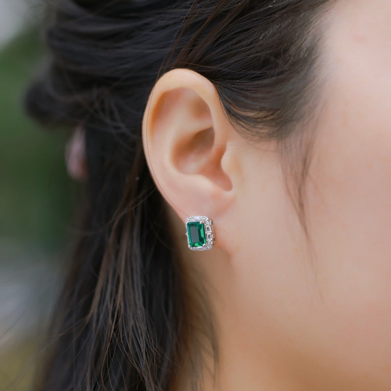 Emerald Studs large