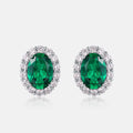 Emerald Studs oval